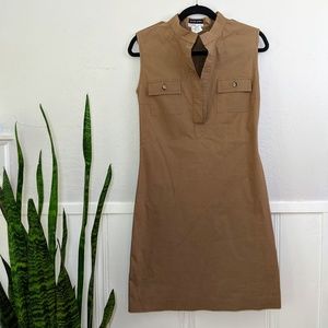 Michael Kors Camel Cotton Shift Dress